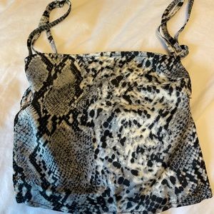 Backless Snake Crop Top Princess Polly